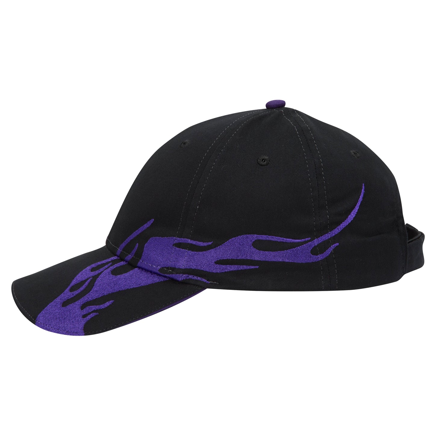 OTTO CAP 58-755 6 Panel Low Profile Baseball Cap US Flag Flame Design Hat