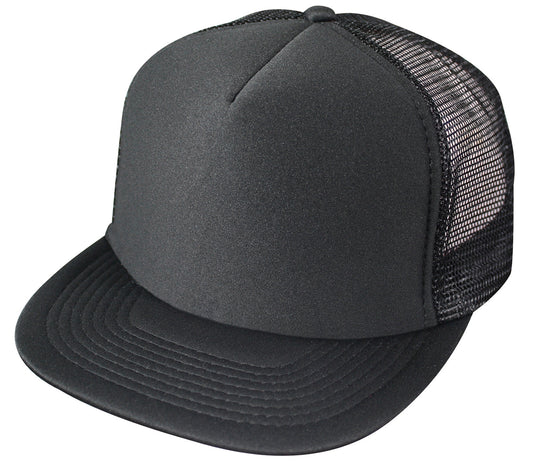 Nissun Cap 5FBC 5 Panel Foam Trucker Hat Flat Bill Cap