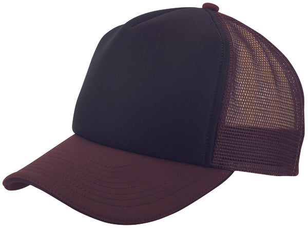 Nissun Cap 5PMS 5 Panel Mesh Back Trucker Hat with Sandwich Bill