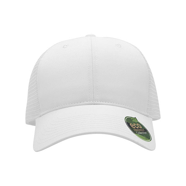 Mega Cap 6901MR Recycled Polyester Twill Trucker Cap