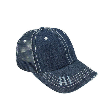 Mega Cap 6990B Denim Mesh Cap