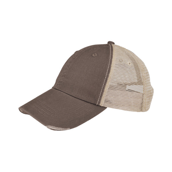 Mega Cap 6887 Low Profile (Unstructured) Washed Organic Cotton Mesh Cap