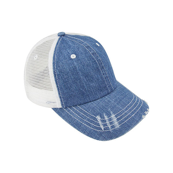 Mega Cap 6990B Denim Mesh Cap