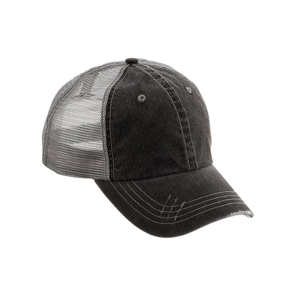 Mega Cap 6990 Washed Herringbone Cotton Twill Trucker Cap