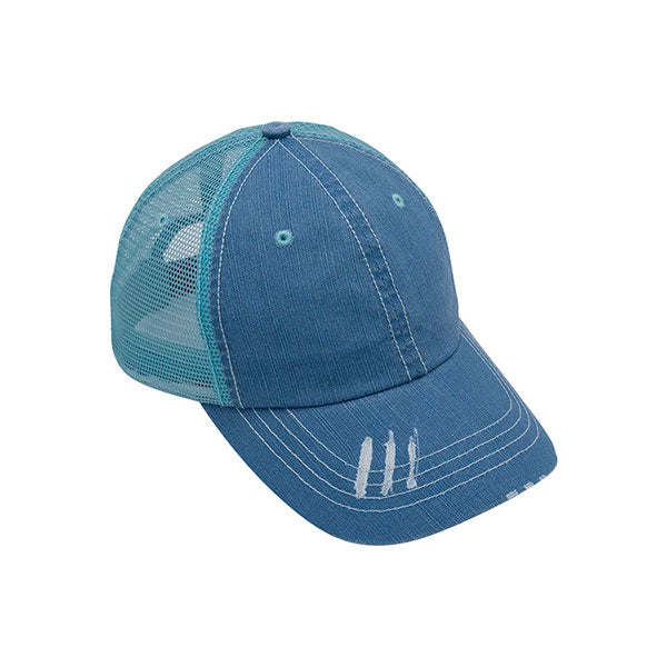 Mega Cap 6990 Washed Herringbone Cotton Twill Trucker Cap