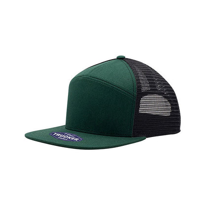 Mega Cap 6824 Cotton Twill 7 Panel Trucker Cap