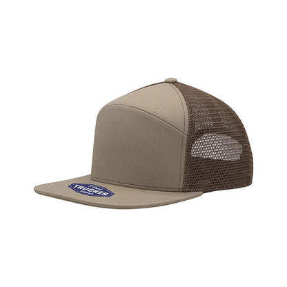 Mega Cap 6824 Cotton Twill 7 Panel Trucker Cap