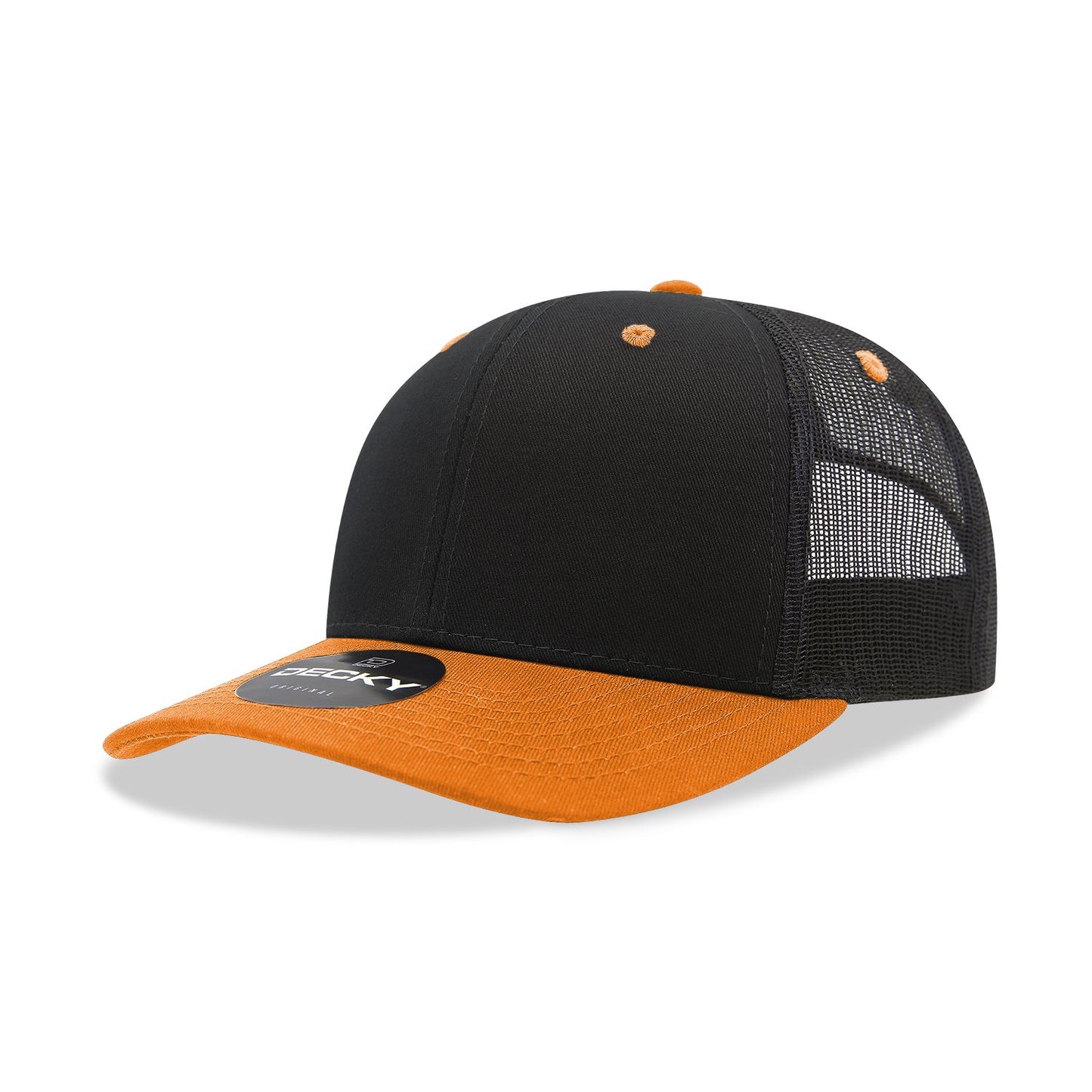 Decky 6021 Classic Trucker Hat, 6 Panel Mid Profile Trucker Cap (Colors 2 of 2) - Blank