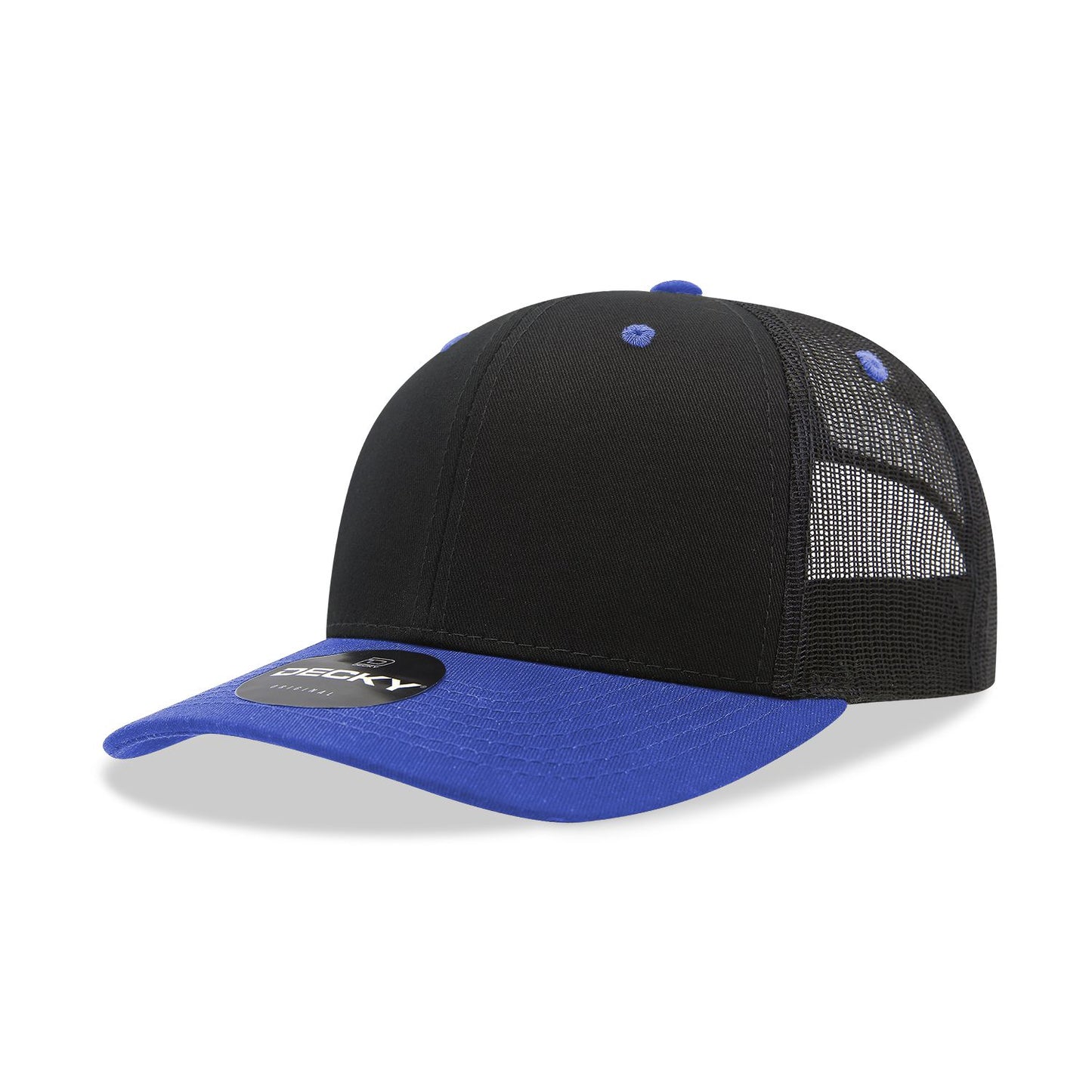 Decky 6021 Classic Trucker Hat, 6 Panel Mid Profile Trucker Cap (Colors 2 of 2) - Blank