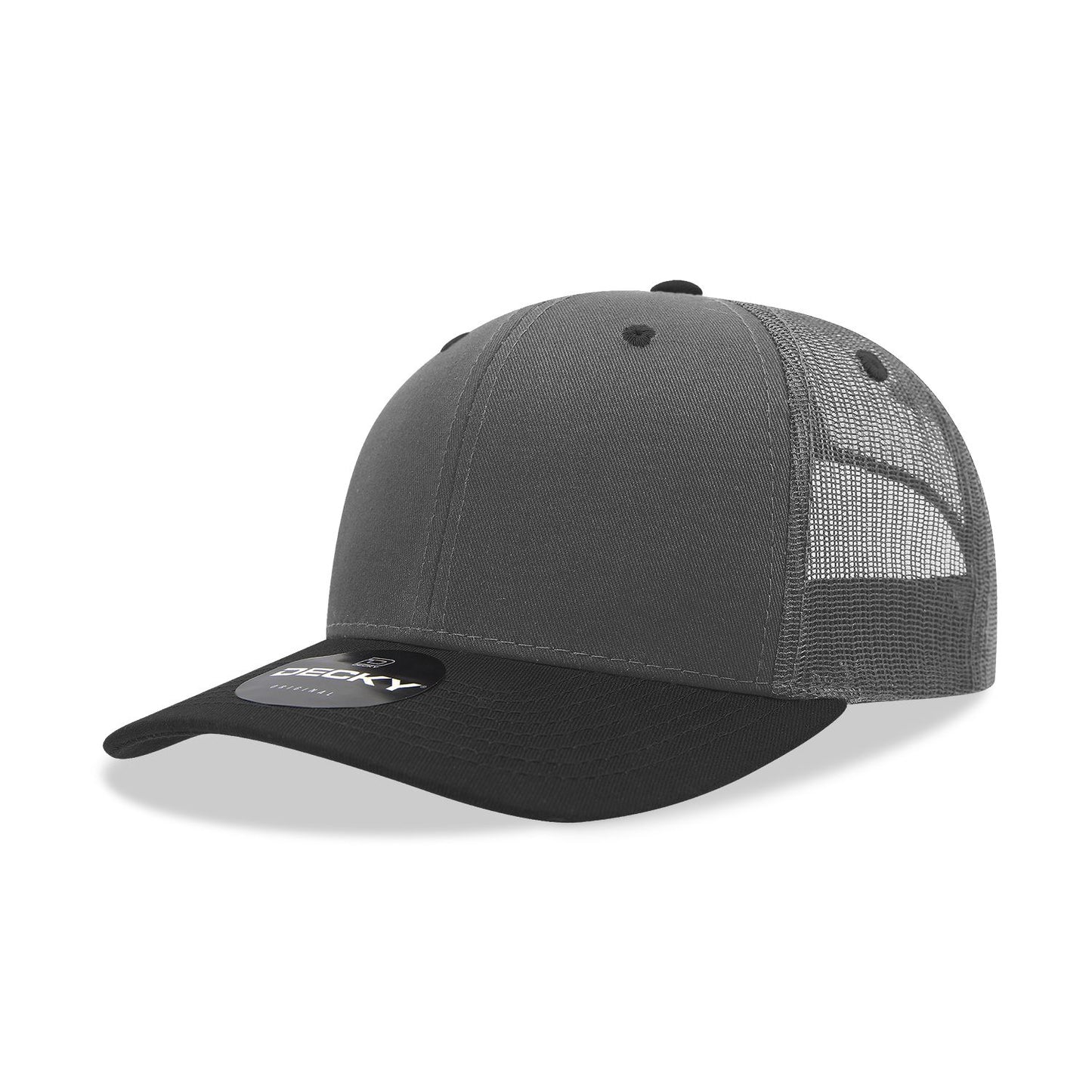 Decky 6021 Classic Trucker Hat, 6 Panel Mid Profile Trucker Cap (Colors 2 of 2) - Blank