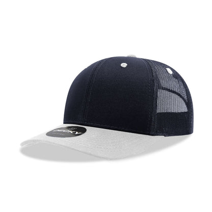 Decky 6021 Classic Trucker Hat, 6 Panel Mid Profile Trucker Cap (Colors 2 of 2) - Blank