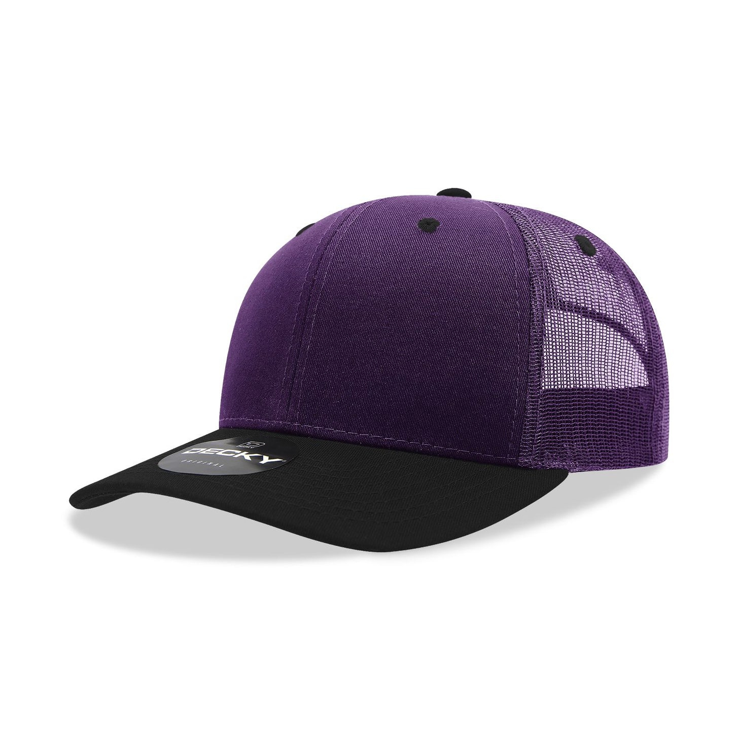 Decky 6021 Classic Trucker Hat, 6 Panel Mid Profile Trucker Cap (Colors 2 of 2) - Blank