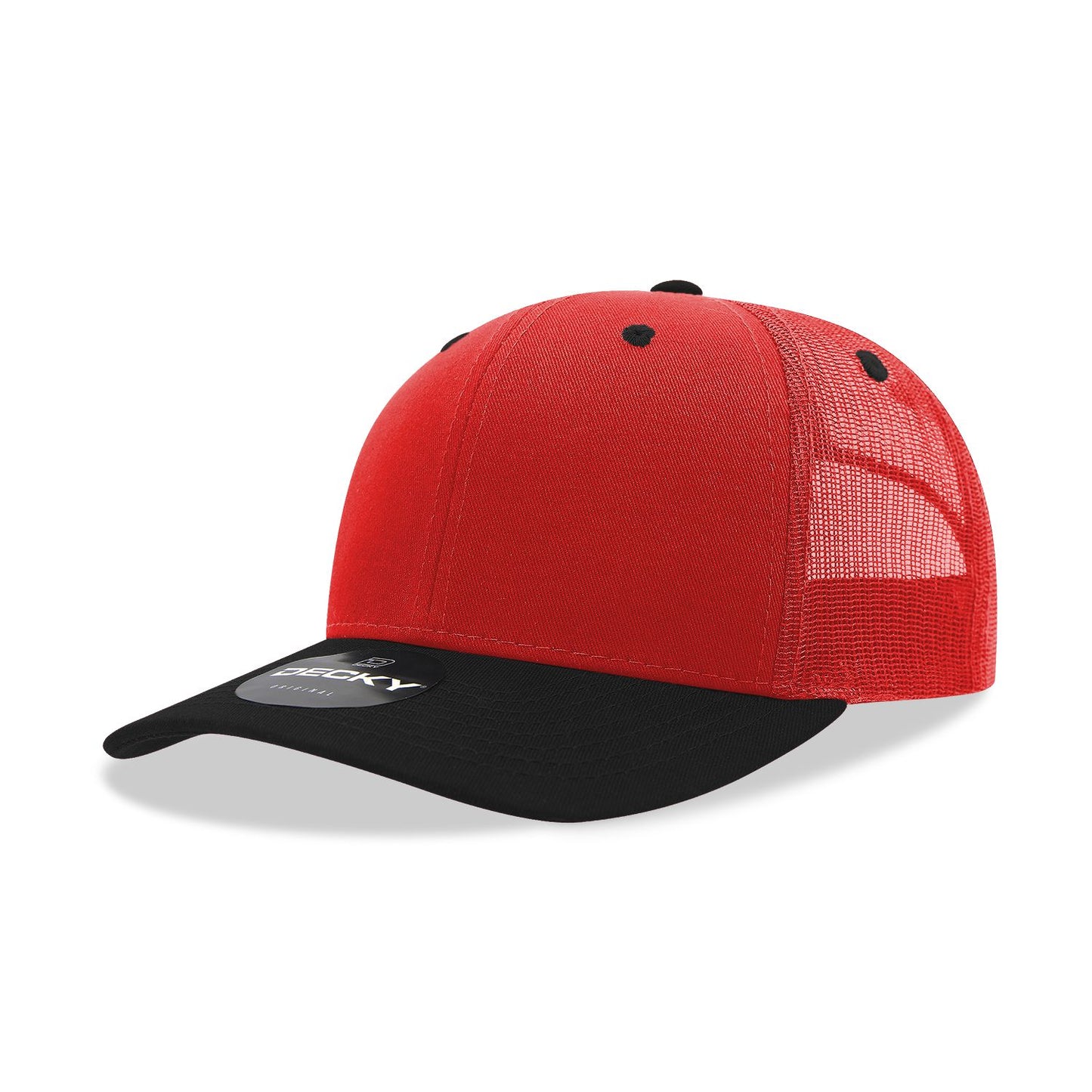 Decky 6021 Classic Trucker Hat, 6 Panel Mid Profile Trucker Cap (Colors 2 of 2) - Blank