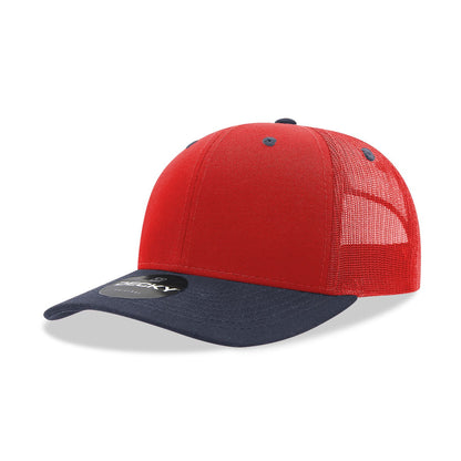 Decky 6021 Classic Trucker Hat, 6 Panel Mid Profile Trucker Cap (Colors 2 of 2) - Blank