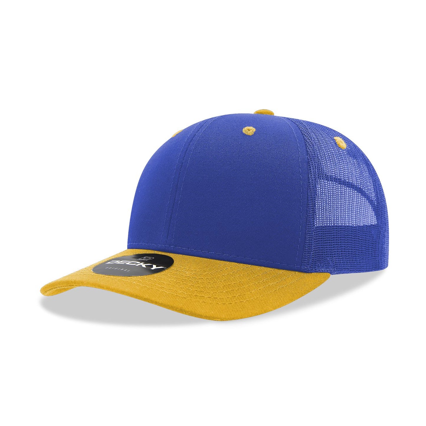 Decky 6021 Classic Trucker Hat, 6 Panel Mid Profile Trucker Cap (Colors 2 of 2) - Blank