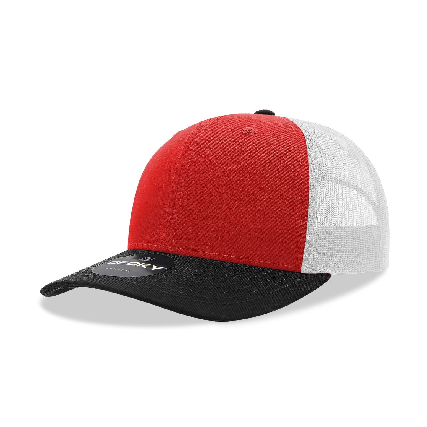 Decky 6021 Classic Trucker Hat, 6 Panel Mid Profile Trucker Cap (Colors 2 of 2) - Blank