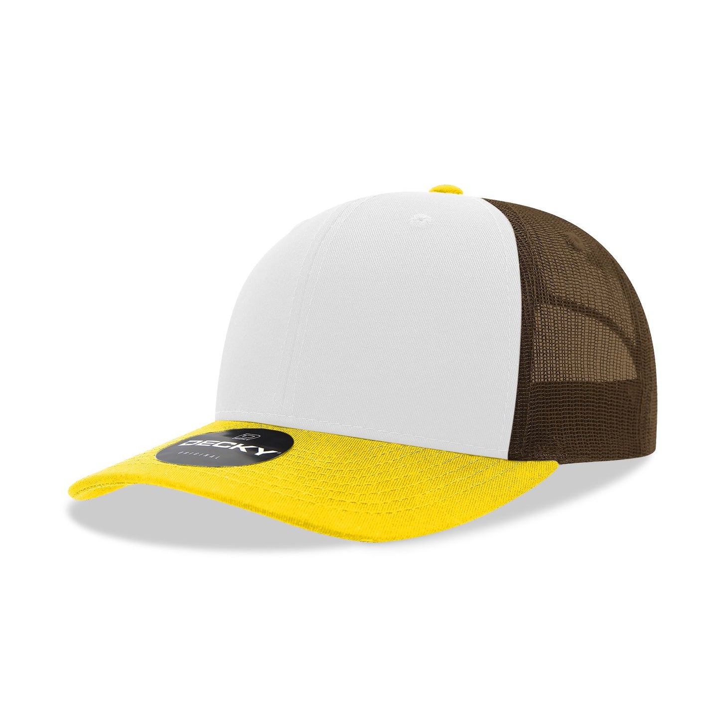 Decky 6021 Classic Trucker Hat, 6 Panel Mid Profile Trucker Cap (Colors 2 of 2) - Blank