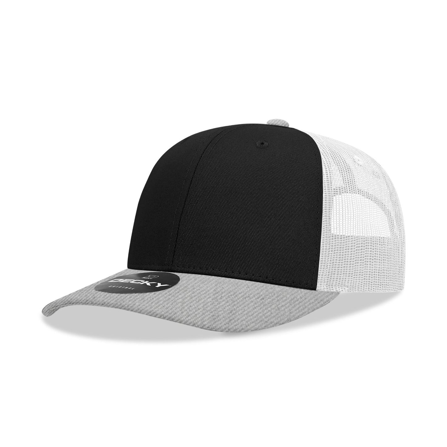 Decky 6021 Classic Trucker Hat, 6 Panel Mid Profile Trucker Cap (Colors 2 of 2) - Blank