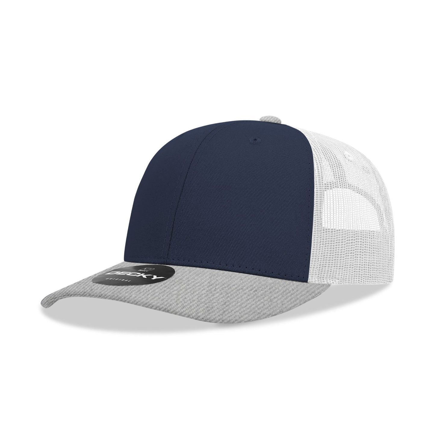 Decky 6021 Classic Trucker Hat, 6 Panel Mid Profile Trucker Cap (Colors 2 of 2) - Blank