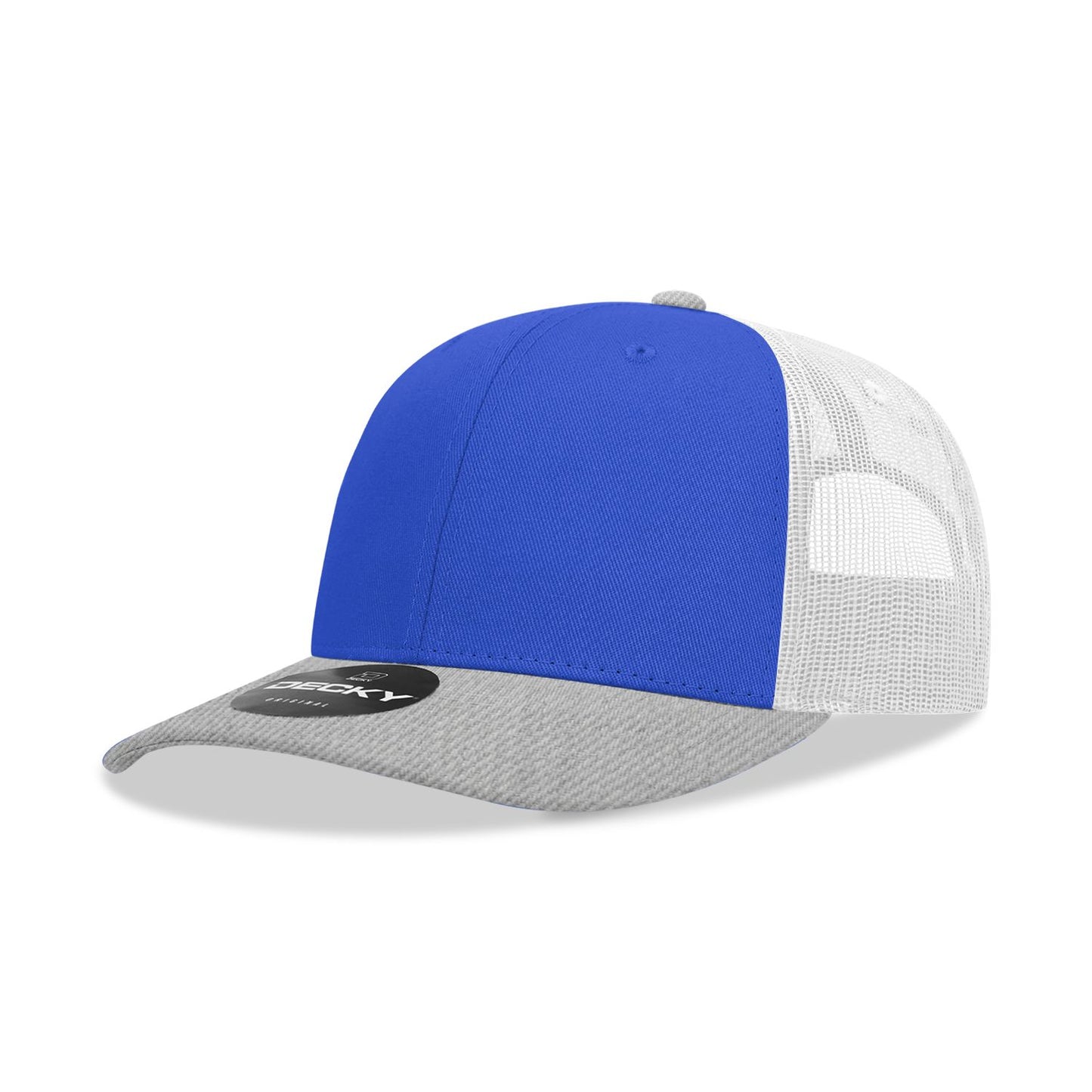 Decky 6021 Classic Trucker Hat, 6 Panel Mid Profile Trucker Cap (Colors 2 of 2) - Blank