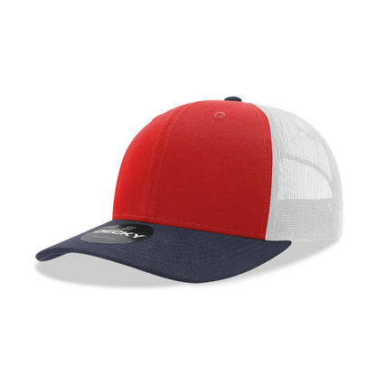 Decky 6021 Classic Trucker Hat, 6 Panel Mid Profile Trucker Cap (Colors 2 of 2) - Blank