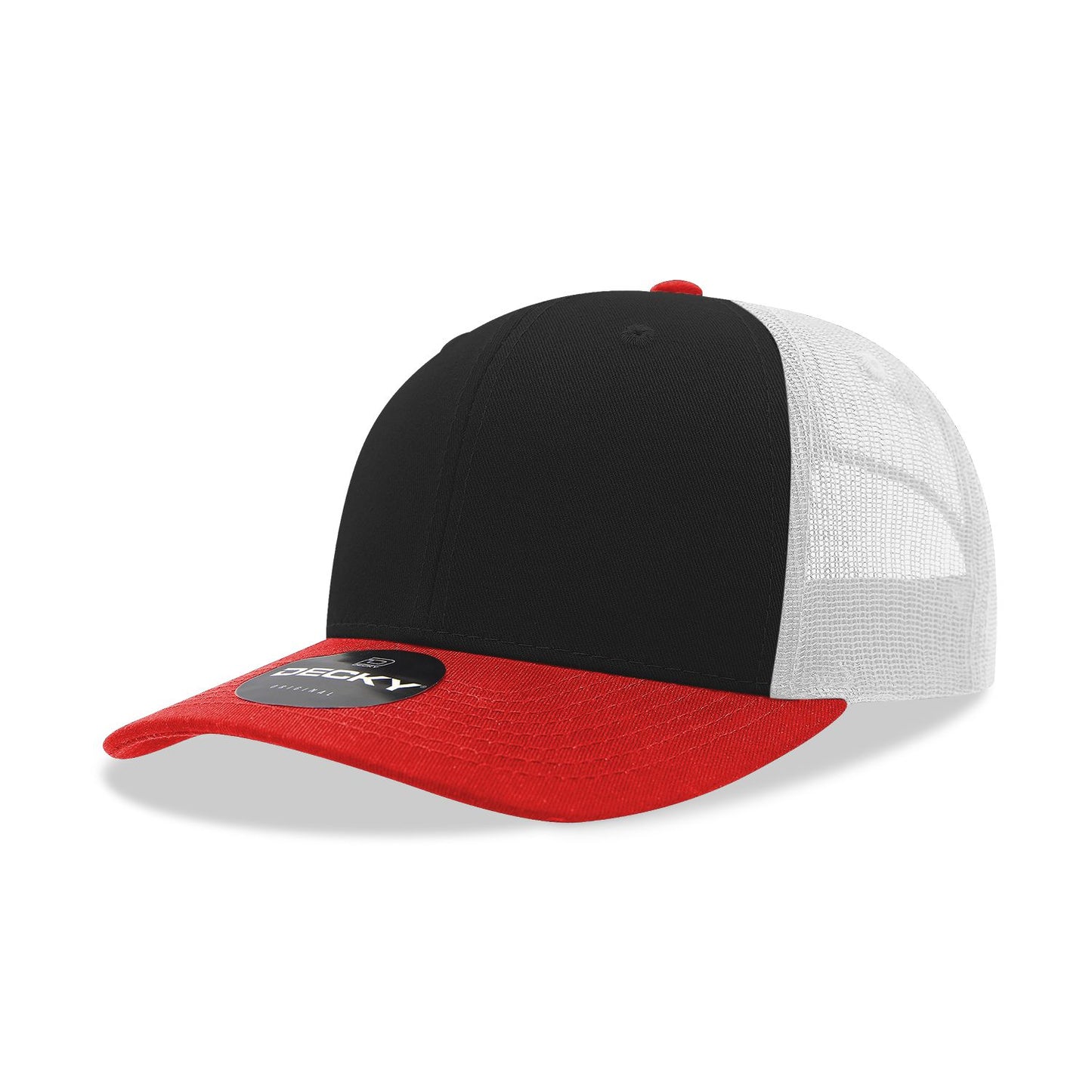 Decky 6021 Classic Trucker Hat, 6 Panel Mid Profile Trucker Cap (Colors 2 of 2) - Blank