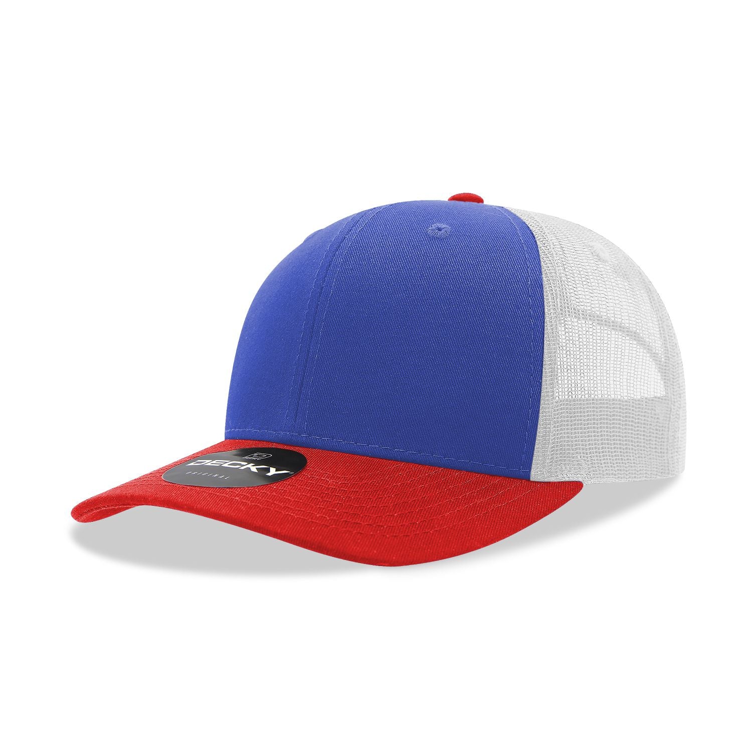Decky 6021 Classic Trucker Hat, 6 Panel Mid Profile Trucker Cap