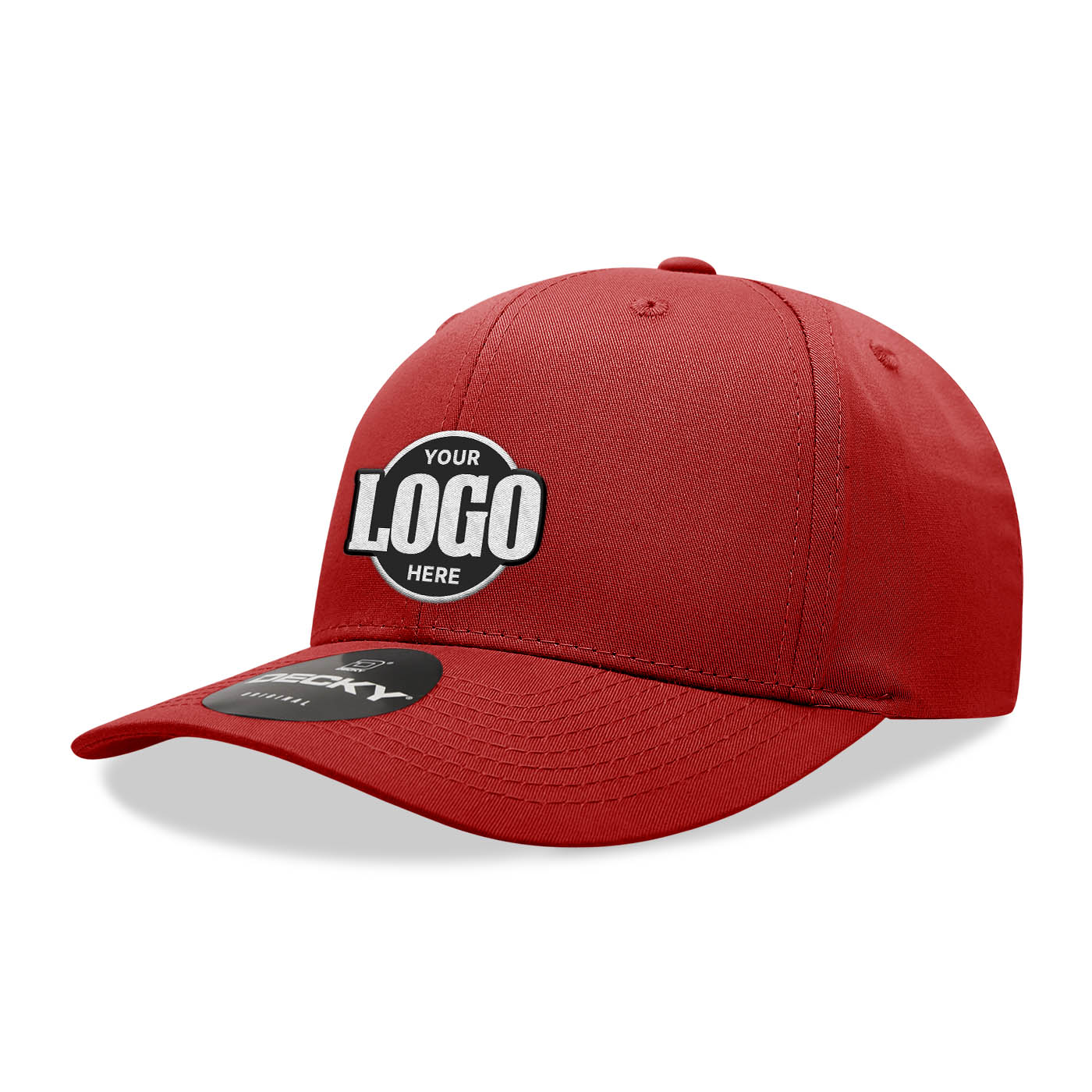 Custom Embroidered Decky 6022 - 6-Panel Mid Profile, Structured Cotton/Poly Blend Cap