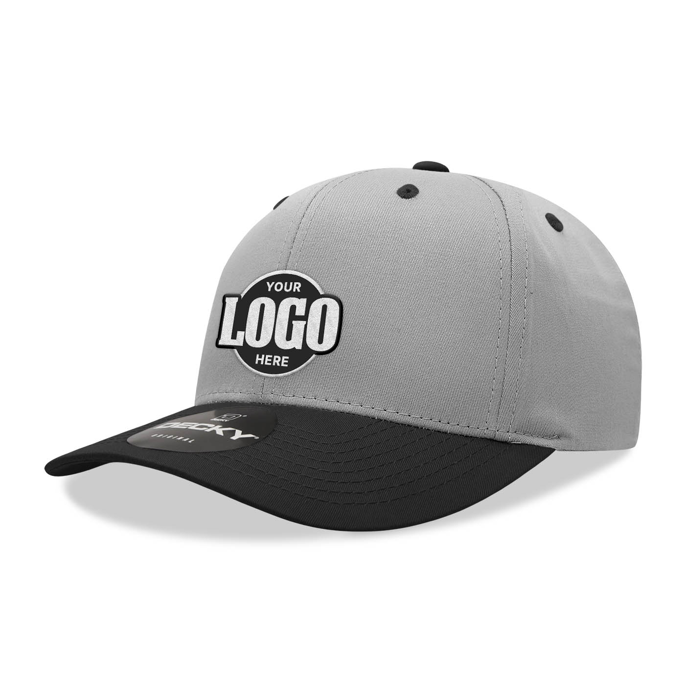 Custom Embroidered Decky 6022 - 6-Panel Mid Profile, Structured Cotton/Poly Blend Cap