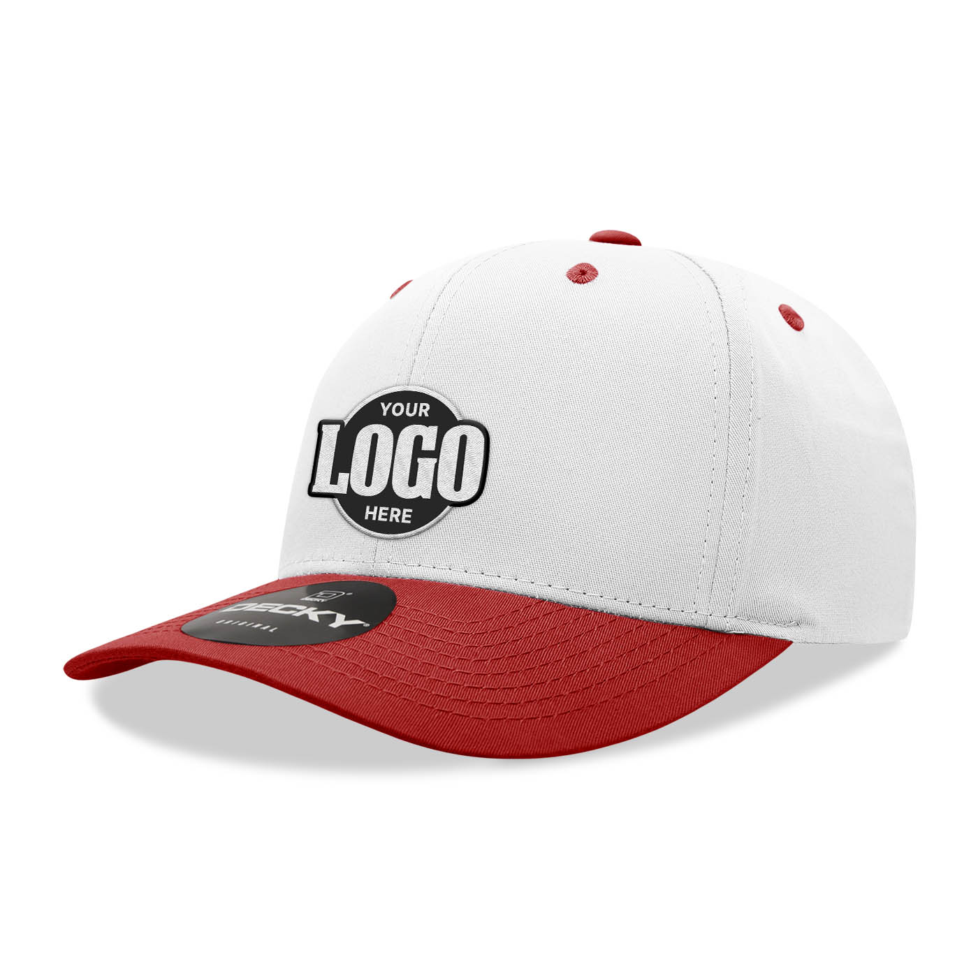 Custom Embroidered Decky 6022 - 6-Panel Mid Profile, Structured Cotton/Poly Blend Cap