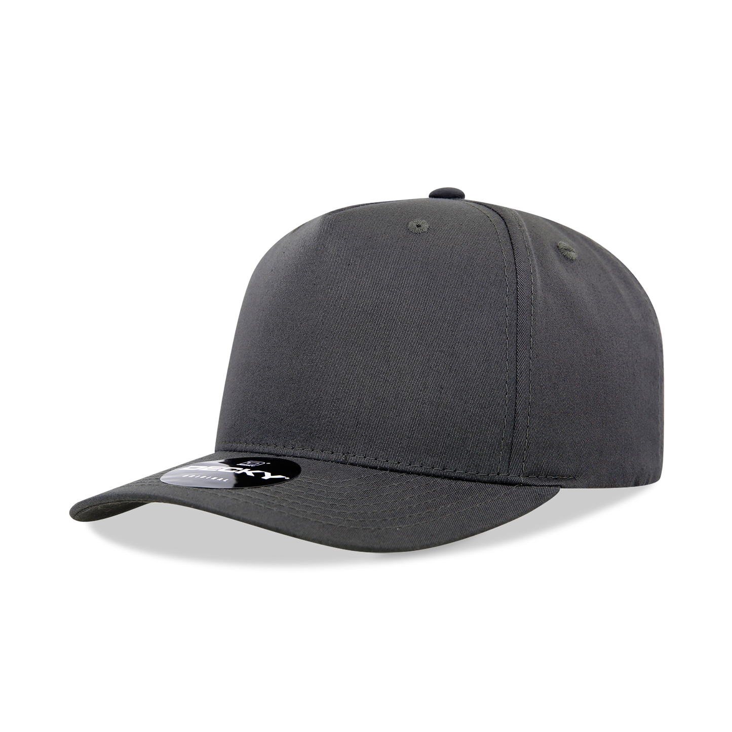 Decky 6024 5 Panel Mid Profile Structured Cotton/Poly Blend Cap - Blank