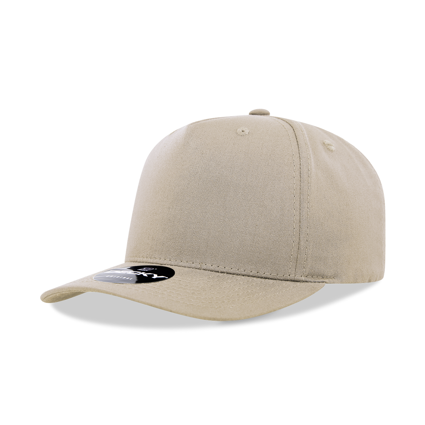 Decky 6024 5 Panel Mid Profile Structured Cotton/Poly Blend Cap - Blank