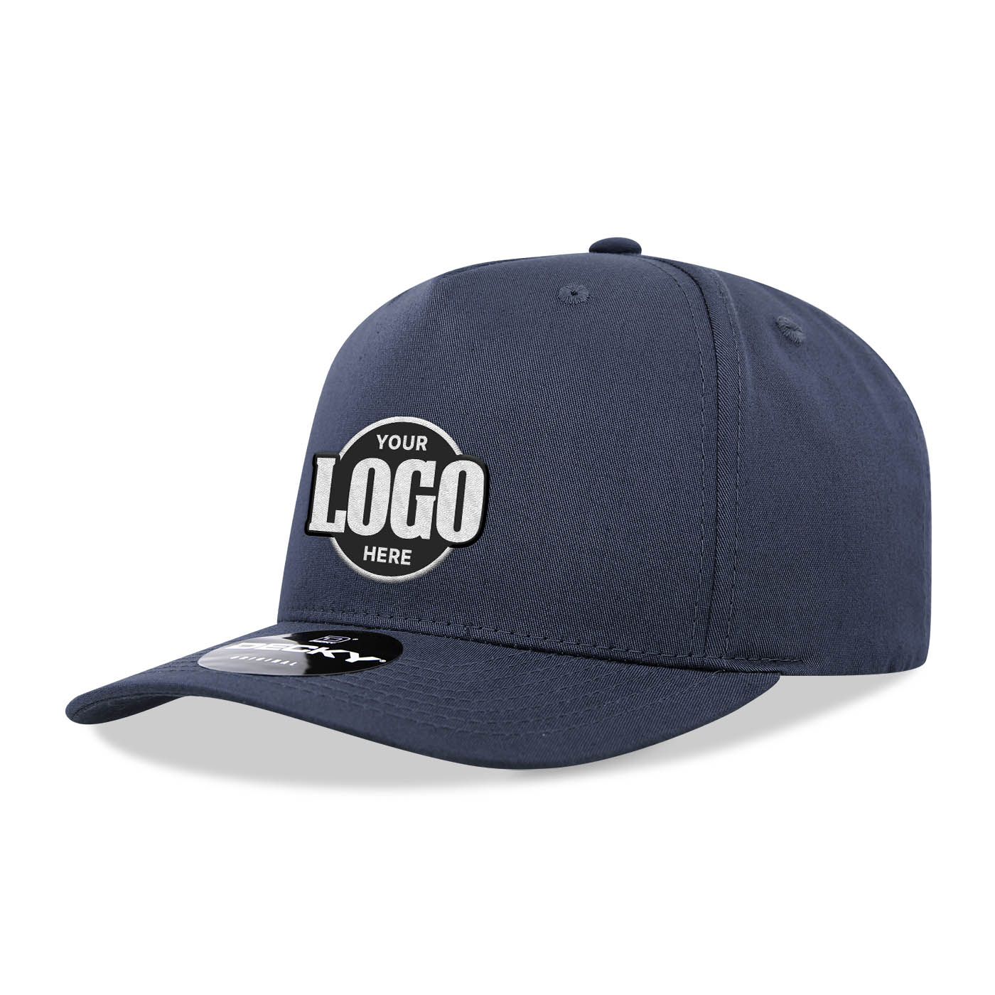 Custom Embroidered Decky 6024 - 5 Panel Mid Profile, Structured Cotton/Poly Blend Cap