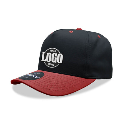 Custom Embroidered Decky 6024 - 5 Panel Mid Profile, Structured Cotton/Poly Blend Cap