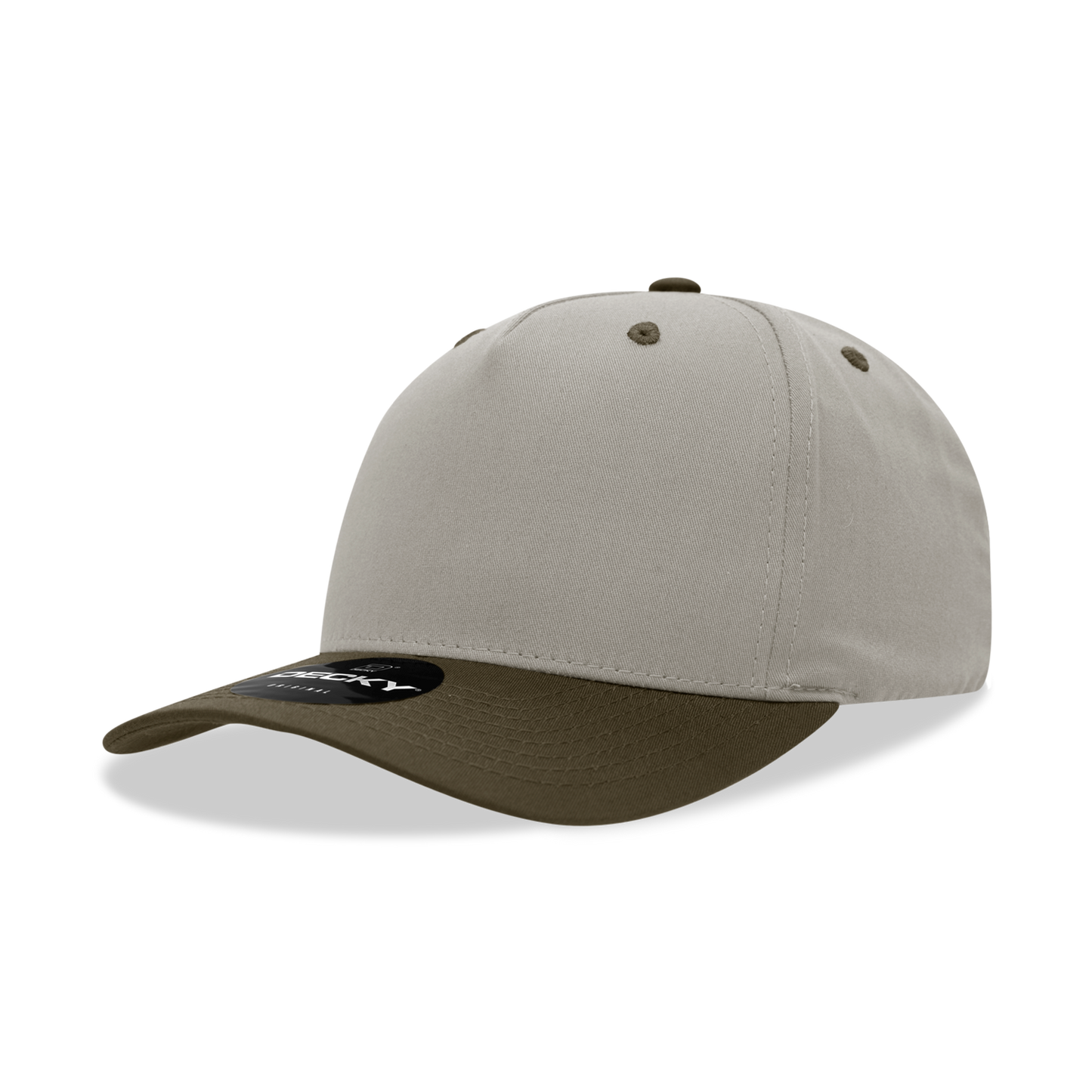 Decky 6024 5 Panel Mid Profile Structured Cotton/Poly Blend Cap - Blank
