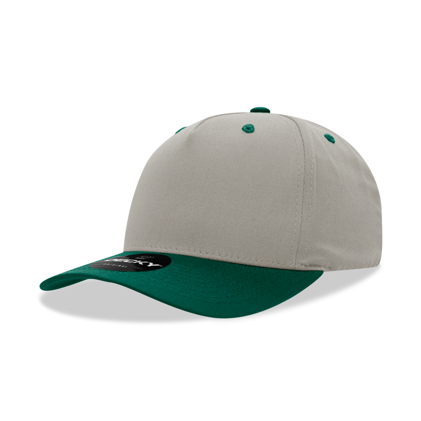 Decky 6024 5 Panel Mid Profile Structured Cotton/Poly Blend Cap - Blank