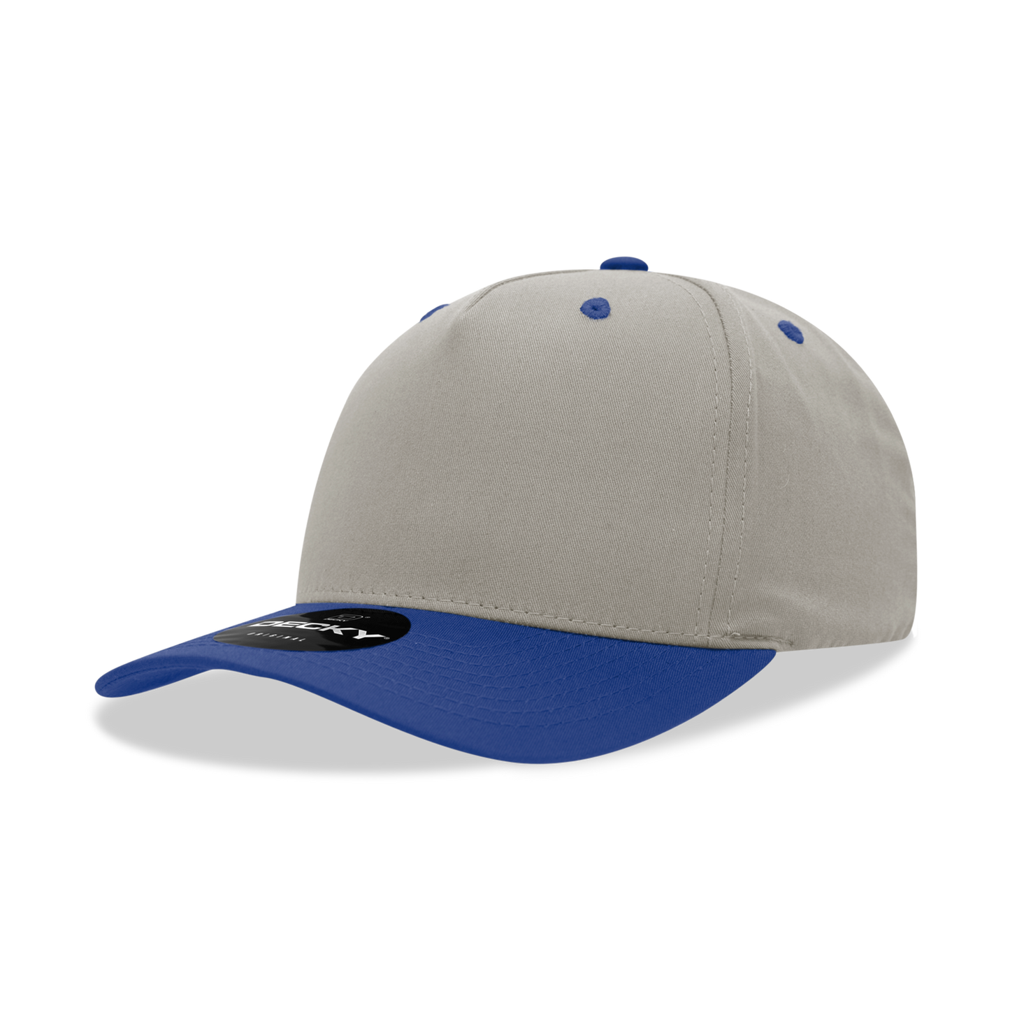 Decky 6024 5 Panel Mid Profile Structured Cotton/Poly Blend Cap - Blank