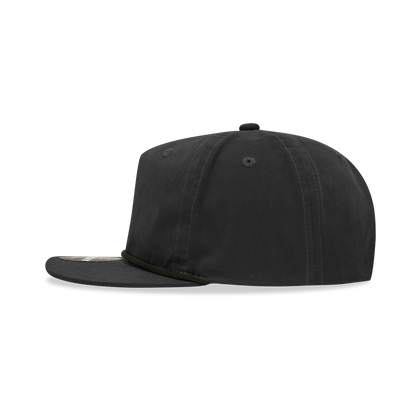 Decky 6032 Classic Rope Hat 5 Panel Flat Bill Cap Snapback - Blank