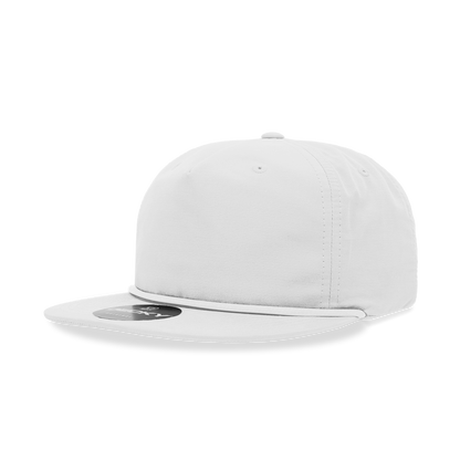 Decky 6032 Classic Rope Hat 5 Panel Flat Bill Cap Snapback - Blank