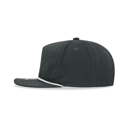 Decky 6032 Classic Rope Hat 5 Panel Flat Bill Cap Snapback - Blank