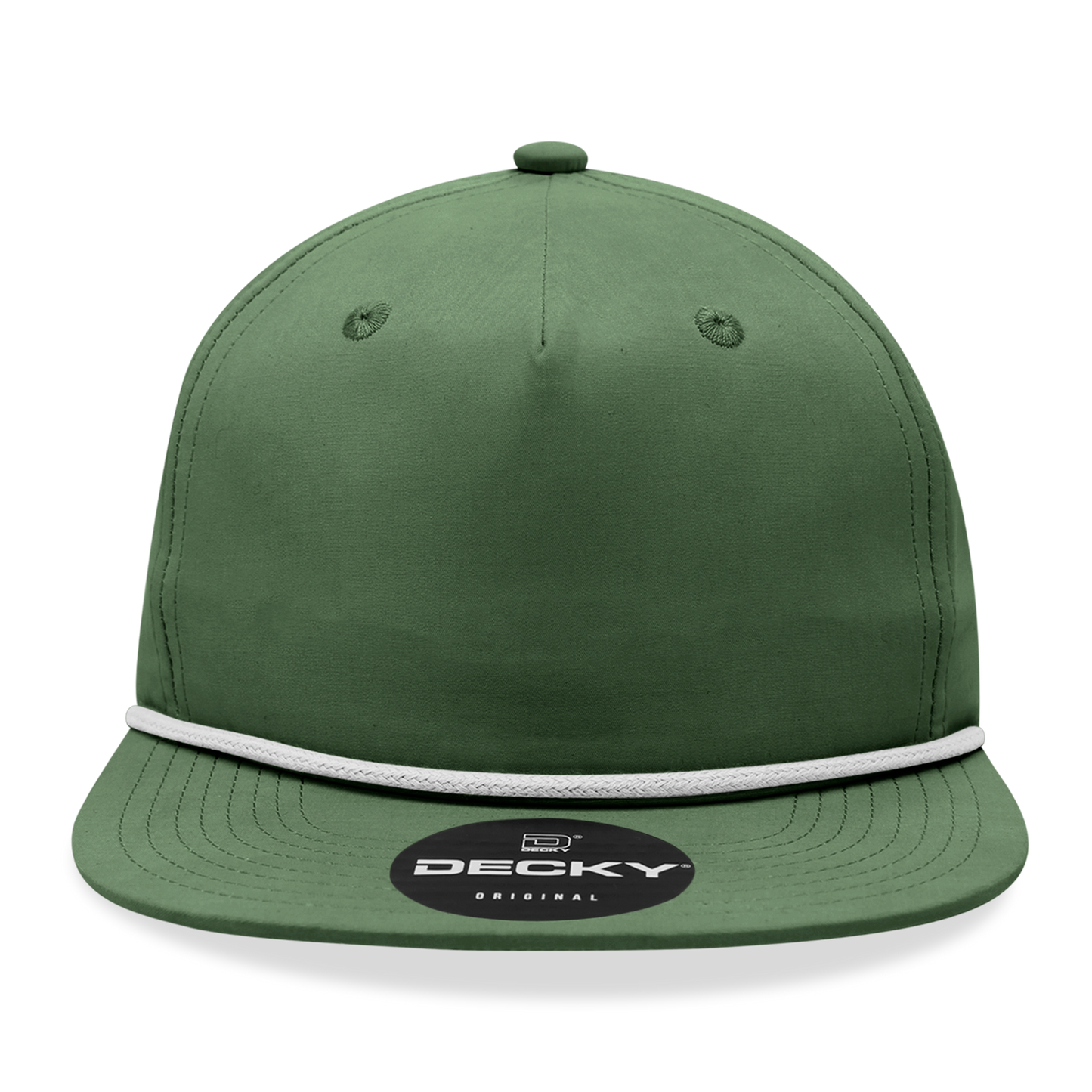 Decky 6032 Classic Rope Hat 5 Panel Flat Bill Cap Snapback - Blank