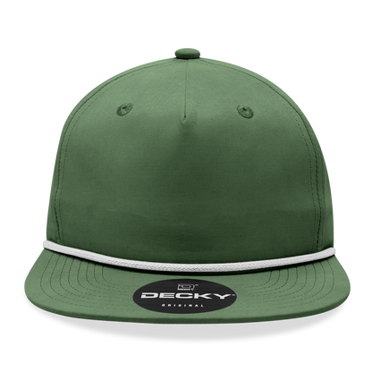 Decky 6032 Classic Rope Hat 5 Panel Flat Bill Cap Snapback - Blank