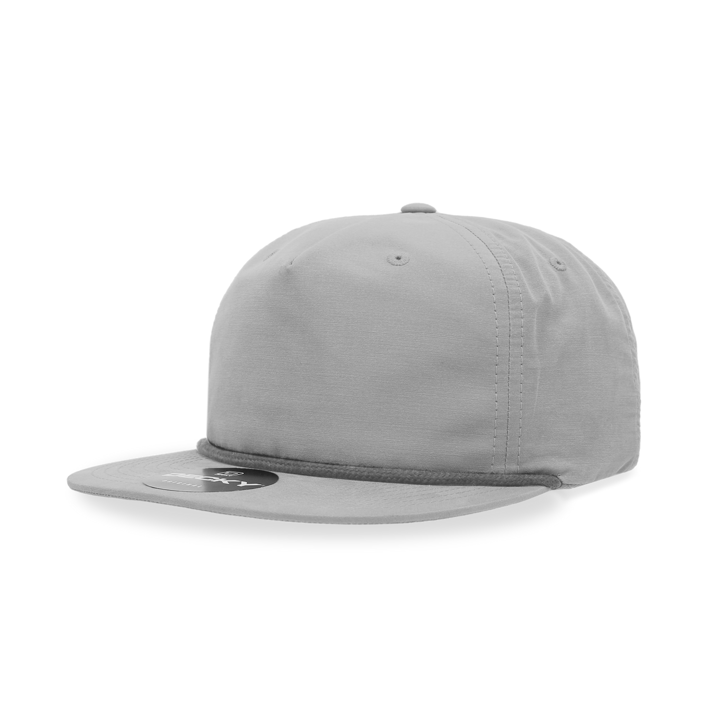 Decky 6032 Classic Rope Hat 5 Panel Flat Bill Cap Snapback - Blank