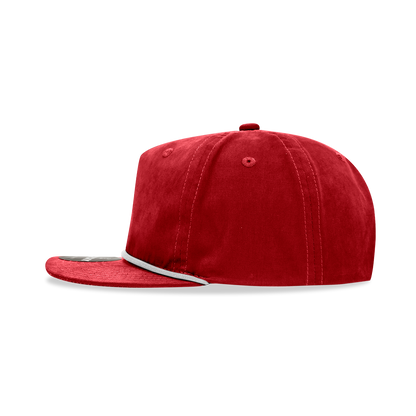 Decky 6032 Classic Rope Hat 5 Panel Flat Bill Cap Snapback - Blank