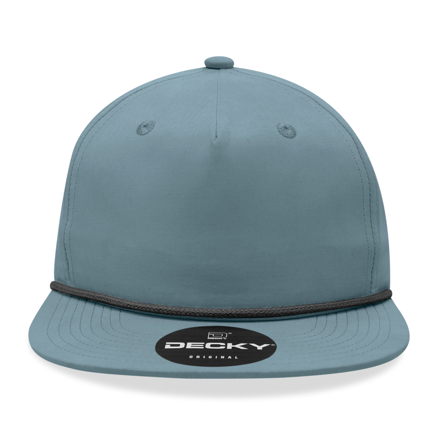 Decky 6032 Classic Rope Hat 5 Panel Flat Bill Cap Snapback - Blank