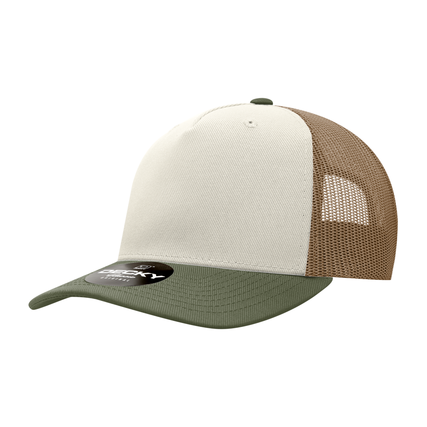 Decky 6039 5 Panel Mid Profile Structured Acrylic/Polyester Trucker Hat