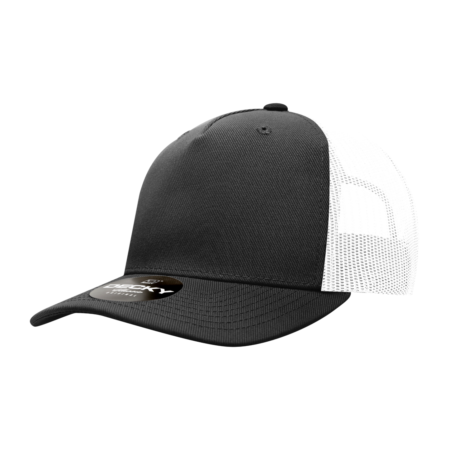 Decky 6039 5 Panel Mid Profile Structured Acrylic/Polyester Trucker Hat