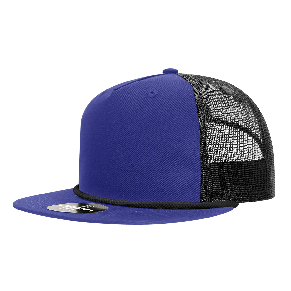 Decky 6041 5-Panel High Profile Relaxed Cotton Blend Trucker Hat with Rope