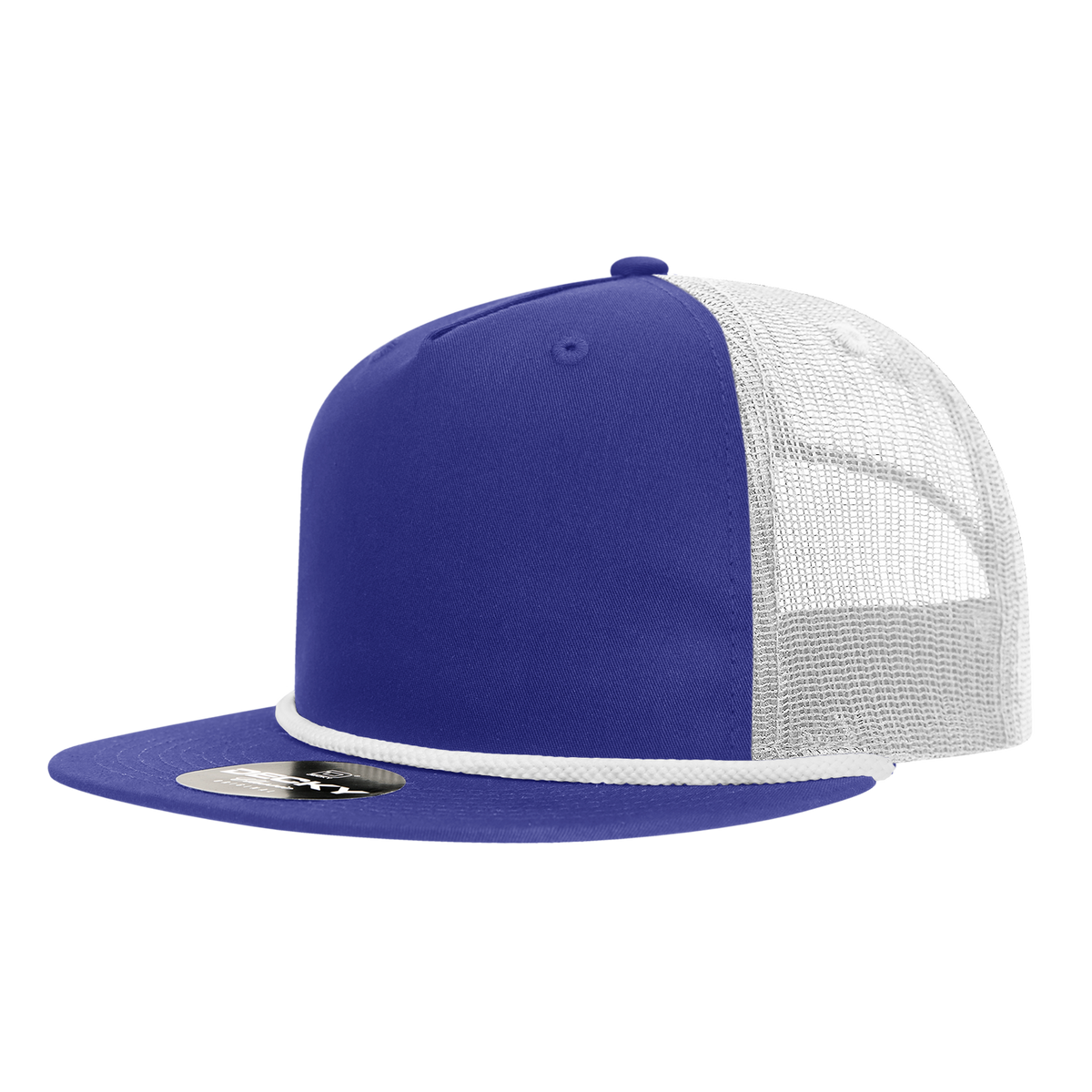 Decky 6041 5-Panel High Profile Relaxed Cotton Blend Trucker Hat with Rope