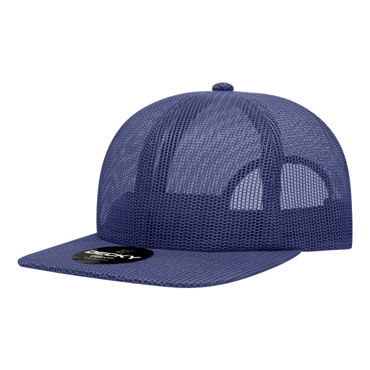 Decky 6049 6 Panel High Profile Relaxed Mesh Trucker Hat - Star Hats & Embroidery